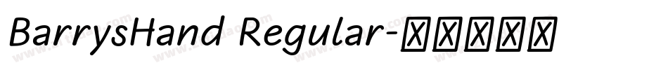 BarrysHand Regular字体转换